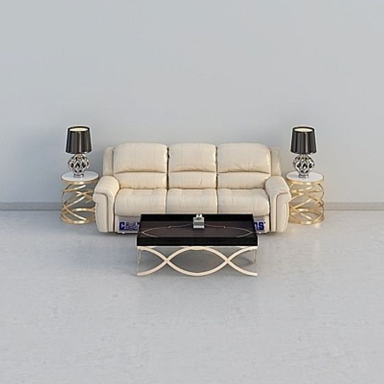 Urban Living Room Set 3D Model