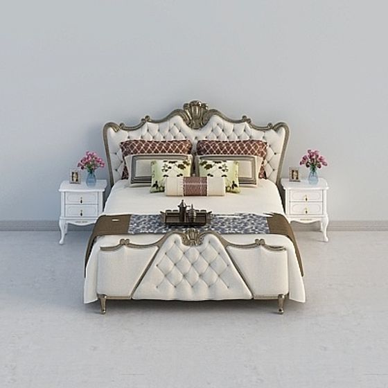 Elegant Bedroom Suite 3D Model
