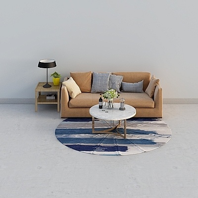 Nordic leather sofa combination