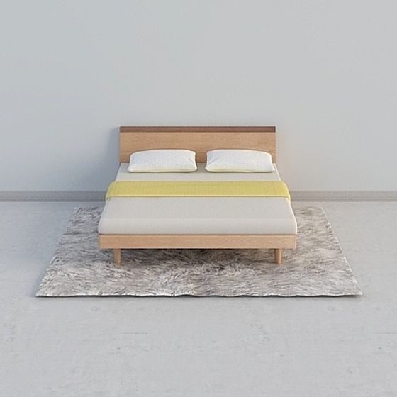 Modern Minimalist Bed Frame 3D model