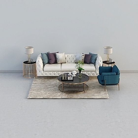 Urban Living Room 3D Model for Creative Spaces