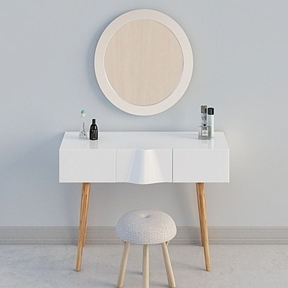 Modern Low-Poly Dressing Table 3D model
