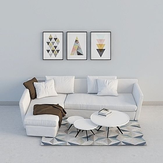Urban Living Room 3D model