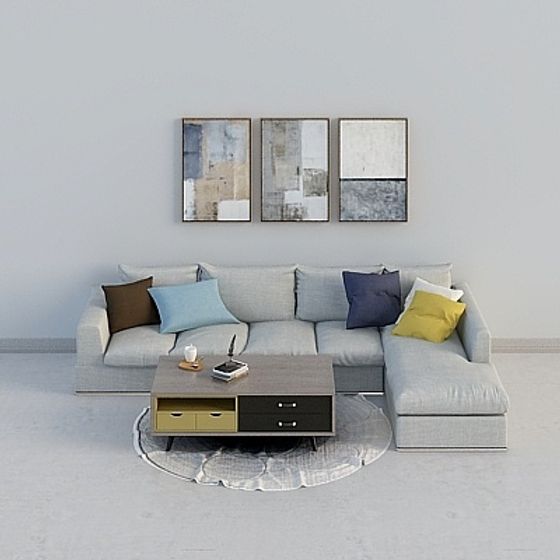 Urban Living Room 3D Model