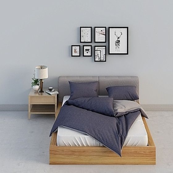 Urban Loft Bed 3D Model