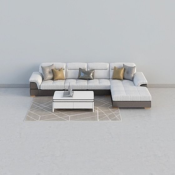 Stylish 3D Sofa Model for Contemporary Spaces