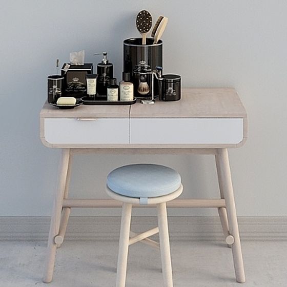 Elegant Minimalist Vanity Table 3D model