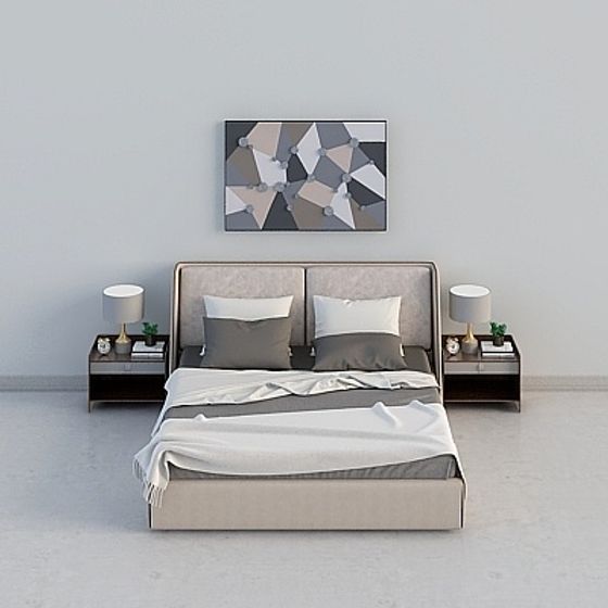 Urban Bedroom 3D model for Modern Aesthetics