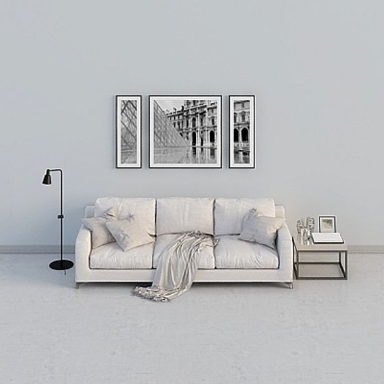 Modern Living Room Set 3D model