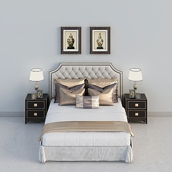 Elegant Bedroom Suite 3D model
