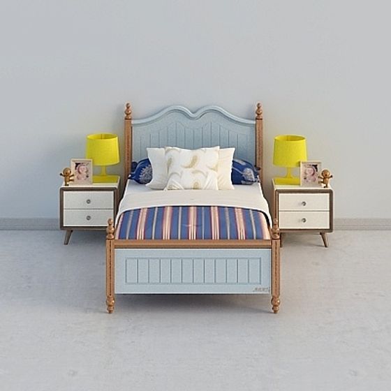 Vintage Bedroom Set 3D Model