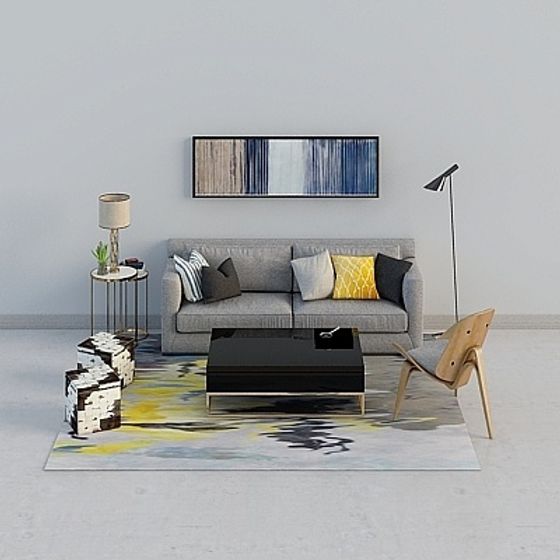 Urban Oasis Living Room 3D model