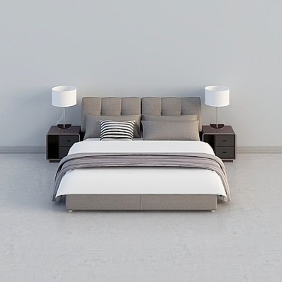 Stylish Urban Bedroom 3D model