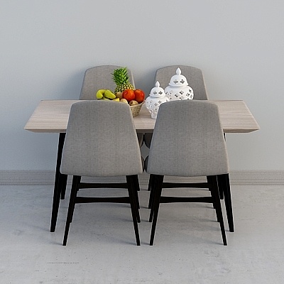 Preferably fan art Barbizon Nordic wood dining table sub-simple 