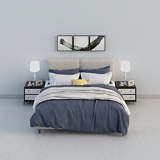 Urban Bedroom 3D model for Modern Aesthetics