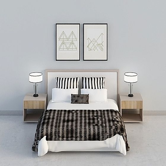 Minimalist Bedroom 3D Model