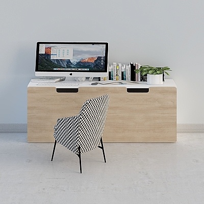 ชุดโต๊ะทำงานไม้แบบนอร์ดิก