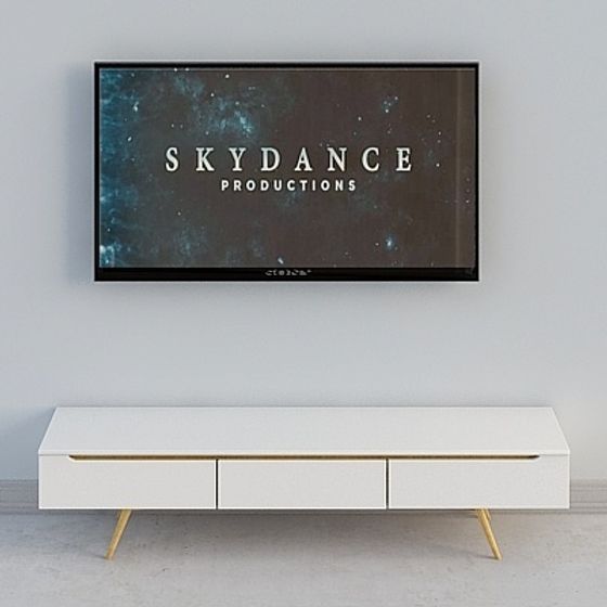 Sleek Minimalist TV Stand 3D model
