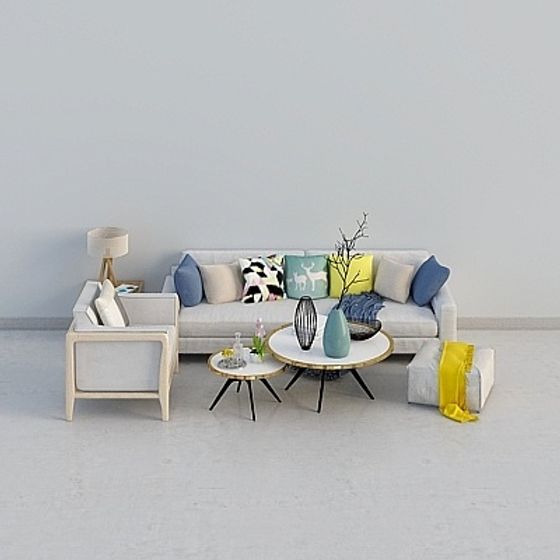 Urban Living Room 3D model