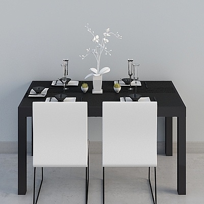 Modern minimalist dining table combination