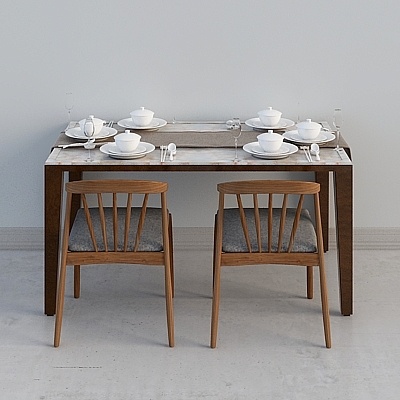 Home Decoration E-Station - Chinese Style - New Classical - Dining Table Set