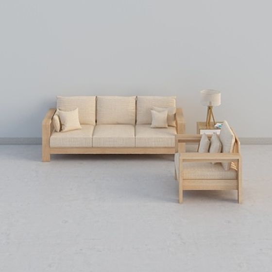 Urban Living Room 3D Model