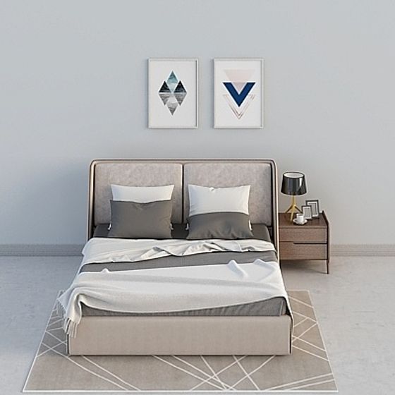 Urban Luxe Bed 3D model