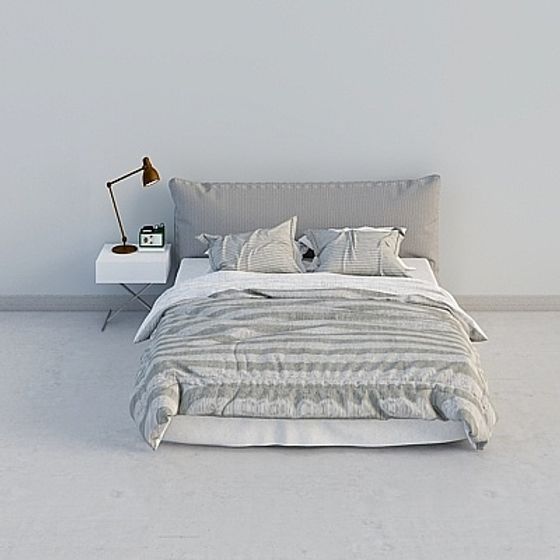 Cozy Retreat Bed 3D model