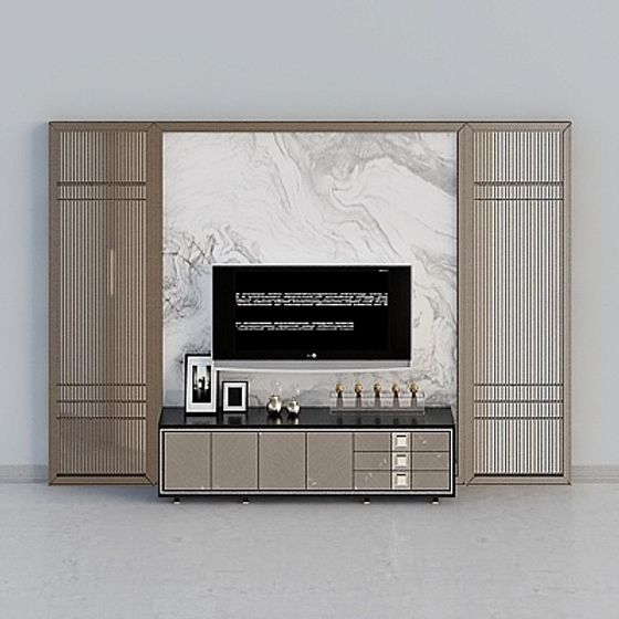 Elegant Modern TV Cabinet 3D model