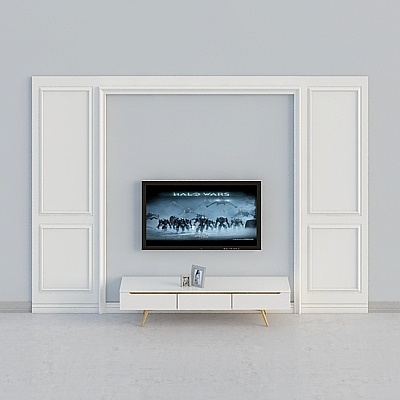 Three furnished-the Nordic IKEA single-product-TV Cabinet with 1