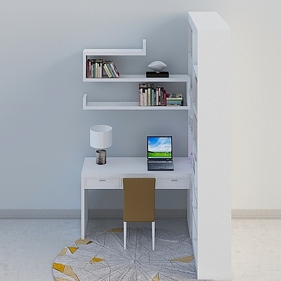 Country homes-bookcase 05-white paint combination