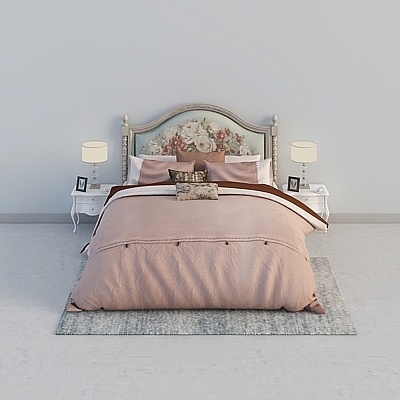 Romantic Bedroom Set 3D model