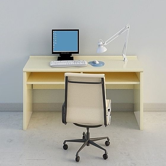 Modern Luxury Computer Desk Combination 3D Model