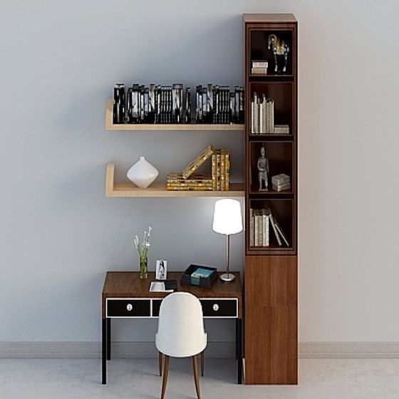 Urban Study Room 3D Model for Minimalist Design