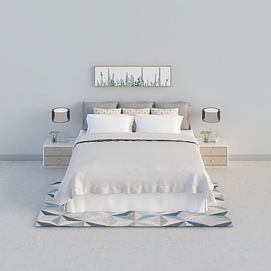 Modern Bedroom Set 3D model