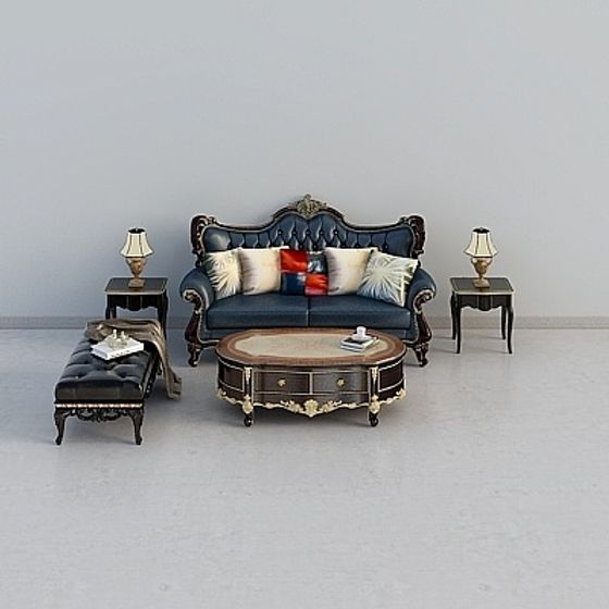 Royal Living Room 3D model