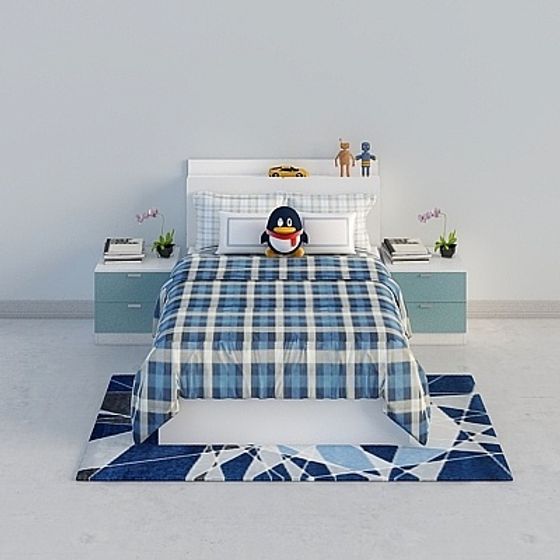 Cozy Bedroom 3D Model for Interior Design