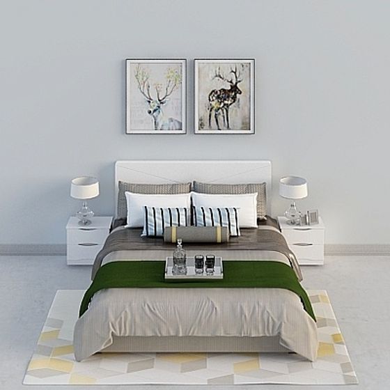 Cozy Retreat 3D model for Modern Bedrooms