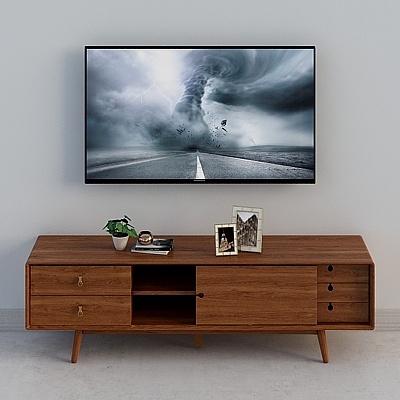 Mid-Century Modern TV Stand 3D model