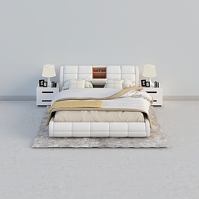 R181-A pearl white bed combination