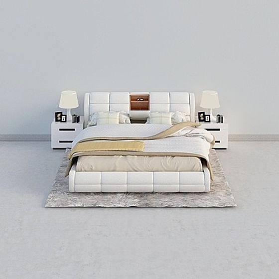 Urban Elegance Bed 3D Model