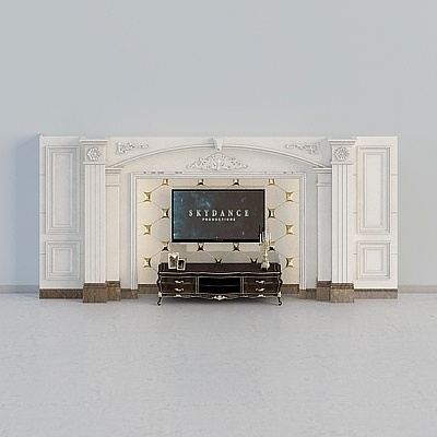 European TV background Wall combination