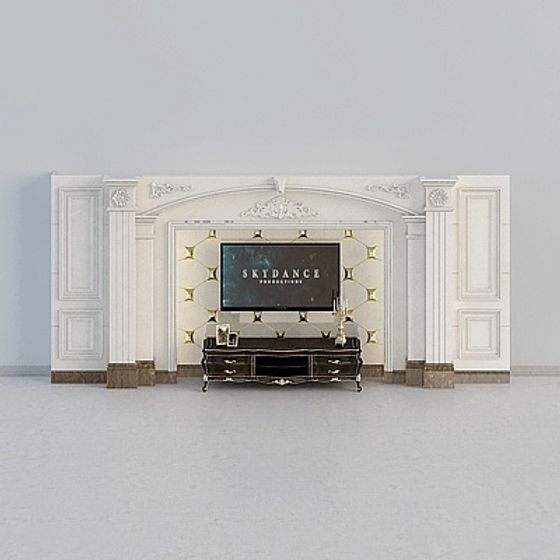 Grand Elegance Wall Unit 3D model