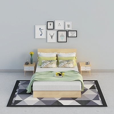 Home improvement E station-three-line display Suite-bedroom bed 