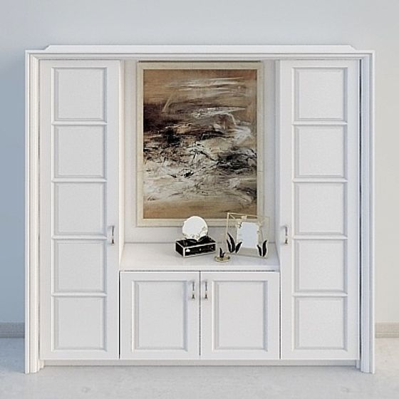 Modern White Cabinet 3D model