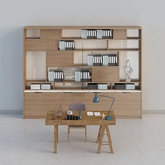 Elegant Desk Workspace 3D model for Creative Use