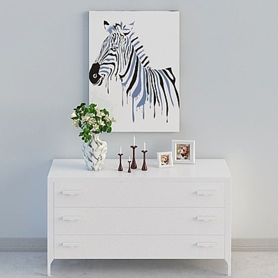 Stunning Zebra Wall Art 3D model
