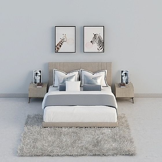 Urban Retreat 3D model for Modern Bedrooms