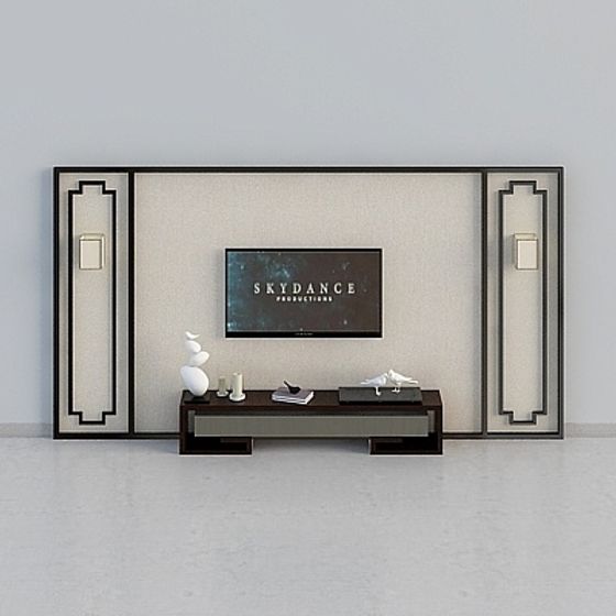 Sleek Modern Low-Poly 3D Model for Interior Design