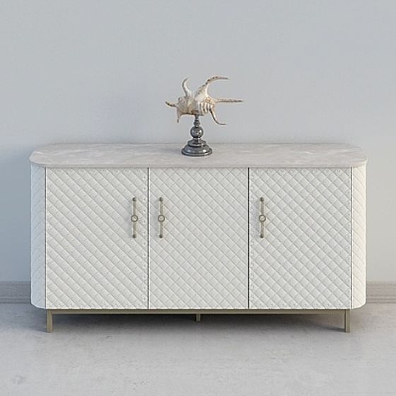 Quilted Console Cabinet 3D model